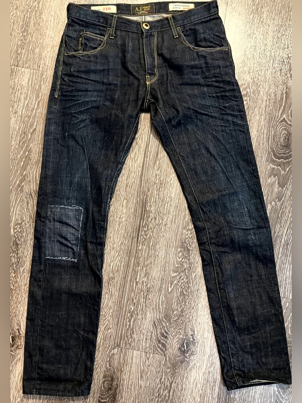 Armani Exchange Limited EditionSlim Jeans in Dark Indigo w/ Contrast Stitching